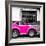 ¡Viva Mexico! Square Collection - Small Deep Pink VW Beetle Car-Philippe Hugonnard-Framed Photographic Print