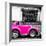 ¡Viva Mexico! Square Collection - Small Deep Pink VW Beetle Car-Philippe Hugonnard-Framed Photographic Print