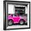 ¡Viva Mexico! Square Collection - Small Deep Pink VW Beetle Car-Philippe Hugonnard-Framed Photographic Print