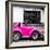 ¡Viva Mexico! Square Collection - Small Deep Pink VW Beetle Car-Philippe Hugonnard-Framed Photographic Print