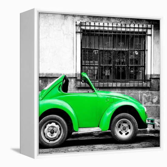 ¡Viva Mexico! Square Collection - Small Green VW Beetle Car-Philippe Hugonnard-Framed Premier Image Canvas