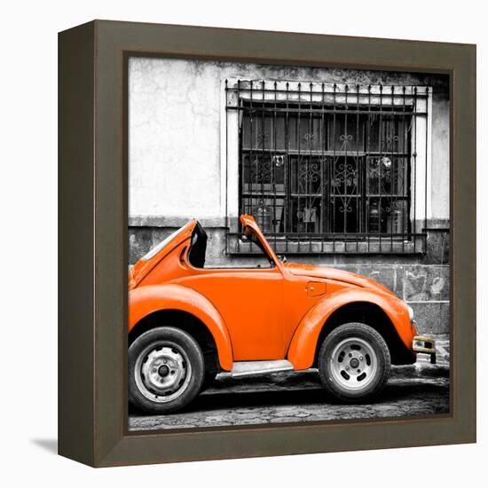 ¡Viva Mexico! Square Collection - Small Orange VW Beetle Car-Philippe Hugonnard-Framed Premier Image Canvas