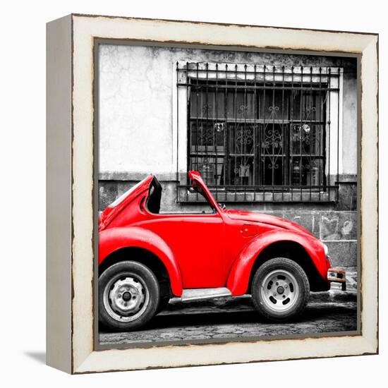 ¡Viva Mexico! Square Collection - Small Red VW Beetle Car-Philippe Hugonnard-Framed Premier Image Canvas