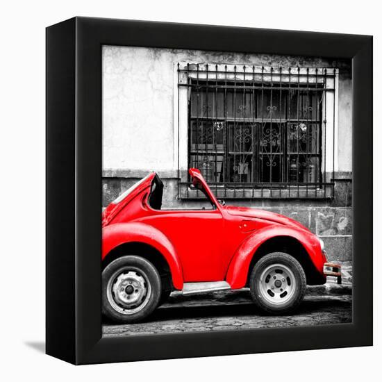 ¡Viva Mexico! Square Collection - Small Red VW Beetle Car-Philippe Hugonnard-Framed Premier Image Canvas