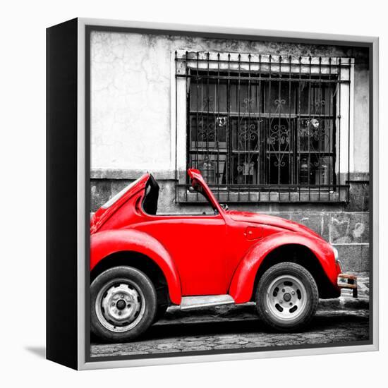 ¡Viva Mexico! Square Collection - Small Red VW Beetle Car-Philippe Hugonnard-Framed Premier Image Canvas