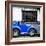 ¡Viva Mexico! Square Collection - Small Royal Blue VW Beetle Car-Philippe Hugonnard-Framed Photographic Print