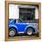¡Viva Mexico! Square Collection - Small Royal Blue VW Beetle Car-Philippe Hugonnard-Framed Premier Image Canvas