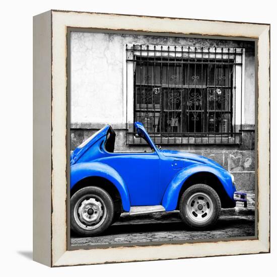 ¡Viva Mexico! Square Collection - Small Royal Blue VW Beetle Car-Philippe Hugonnard-Framed Premier Image Canvas