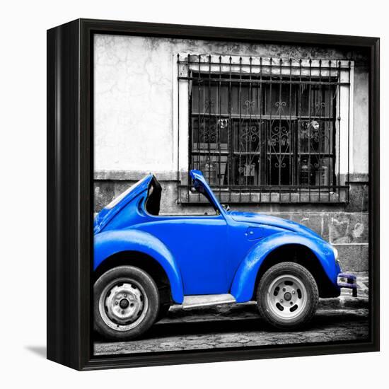 ¡Viva Mexico! Square Collection - Small Royal Blue VW Beetle Car-Philippe Hugonnard-Framed Premier Image Canvas