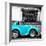 ¡Viva Mexico! Square Collection - Small Turquoise VW Beetle Car-Philippe Hugonnard-Framed Photographic Print