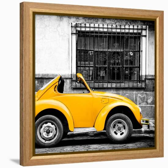 ¡Viva Mexico! Square Collection - Small Yellow VW Beetle Car-Philippe Hugonnard-Framed Premier Image Canvas