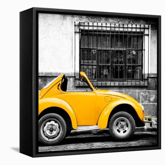 ¡Viva Mexico! Square Collection - Small Yellow VW Beetle Car-Philippe Hugonnard-Framed Premier Image Canvas