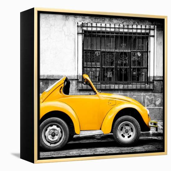 ¡Viva Mexico! Square Collection - Small Yellow VW Beetle Car-Philippe Hugonnard-Framed Premier Image Canvas