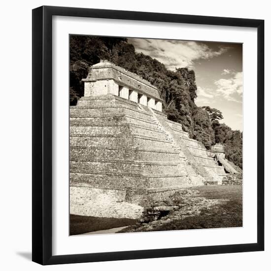¡Viva Mexico! Square Collection - Temple of Inscriptions in Palenque II-Philippe Hugonnard-Framed Photographic Print