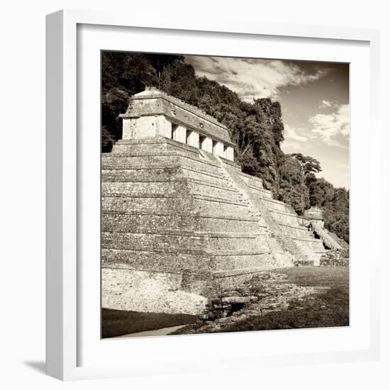 ¡Viva Mexico! Square Collection - Temple of Inscriptions in Palenque II-Philippe Hugonnard-Framed Photographic Print