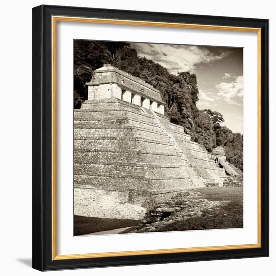 ¡Viva Mexico! Square Collection - Temple of Inscriptions in Palenque II-Philippe Hugonnard-Framed Photographic Print