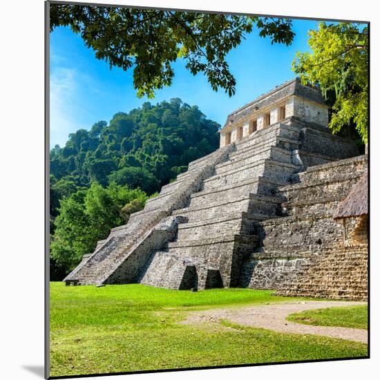 ¡Viva Mexico! Square Collection - Temple of Inscriptions in Palenque V-Philippe Hugonnard-Mounted Photographic Print