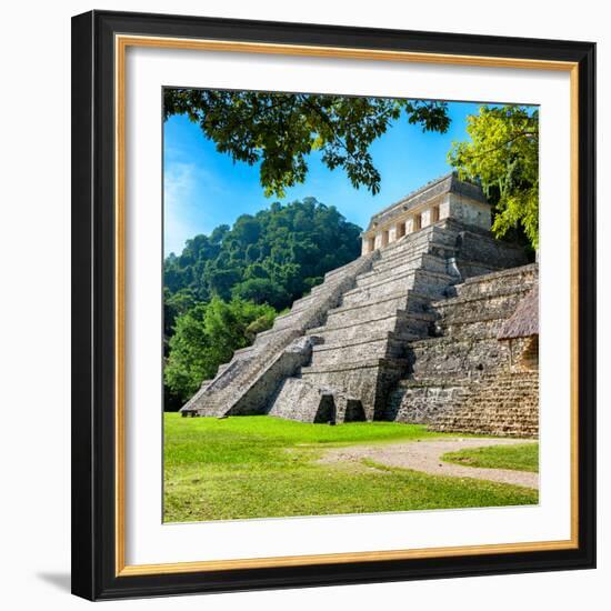 ¡Viva Mexico! Square Collection - Temple of Inscriptions in Palenque V-Philippe Hugonnard-Framed Photographic Print