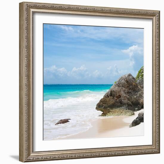 ¡Viva Mexico! Square Collection - Tulum Caribbean Coastline V-Philippe Hugonnard-Framed Photographic Print