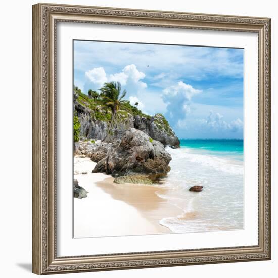 ¡Viva Mexico! Square Collection - Tulum Caribbean Coastline VII-Philippe Hugonnard-Framed Photographic Print