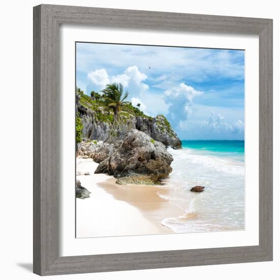¡Viva Mexico! Square Collection - Tulum Caribbean Coastline VII-Philippe Hugonnard-Framed Photographic Print