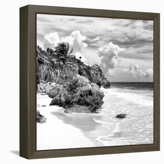 ¡Viva Mexico! Square Collection - Tulum Caribbean Coastline VIII-Philippe Hugonnard-Framed Premier Image Canvas