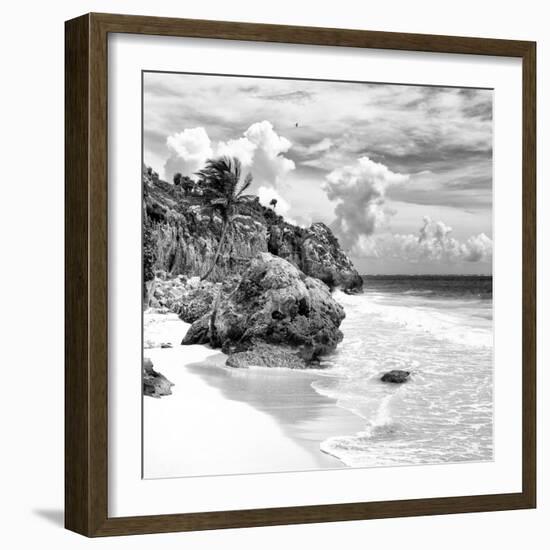 ¡Viva Mexico! Square Collection - Tulum Caribbean Coastline VIII-Philippe Hugonnard-Framed Photographic Print