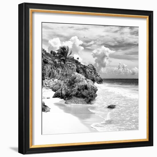 ¡Viva Mexico! Square Collection - Tulum Caribbean Coastline VIII-Philippe Hugonnard-Framed Photographic Print