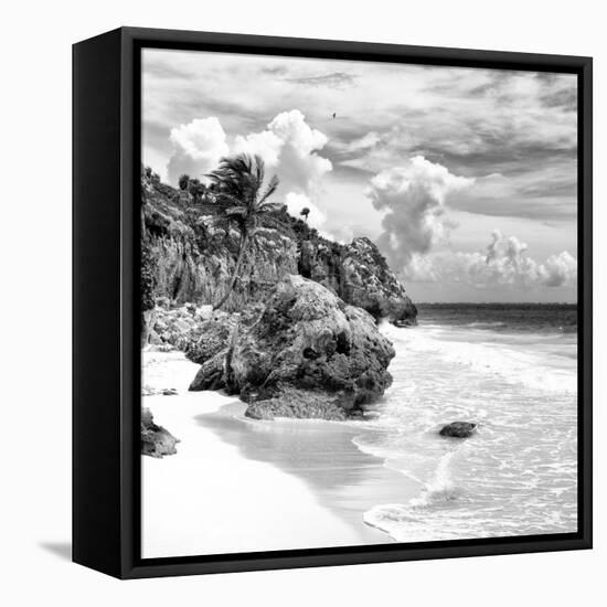 ¡Viva Mexico! Square Collection - Tulum Caribbean Coastline VIII-Philippe Hugonnard-Framed Premier Image Canvas