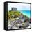 ¡Viva Mexico! Square Collection - Tulum Caribbean Coastline XIII-Philippe Hugonnard-Framed Premier Image Canvas