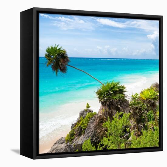 ¡Viva Mexico! Square Collection - Tulum Caribbean Coastline-Philippe Hugonnard-Framed Premier Image Canvas