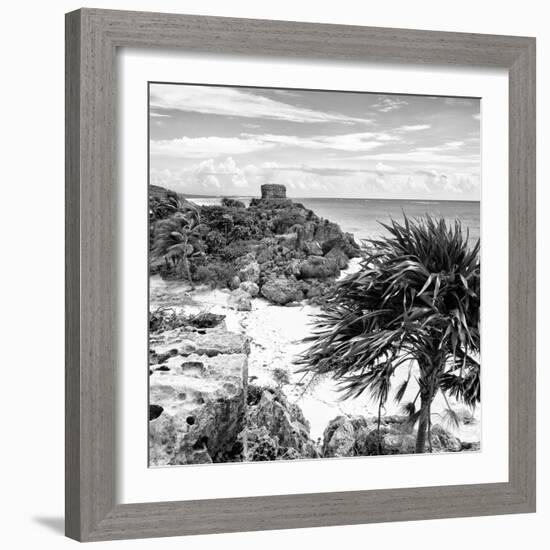¡Viva Mexico! Square Collection - Tulum Ruins along Caribbean Coastline I-Philippe Hugonnard-Framed Photographic Print