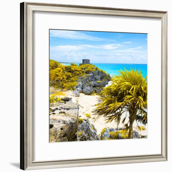 ¡Viva Mexico! Square Collection - Tulum Ruins along Caribbean Coastline II-Philippe Hugonnard-Framed Photographic Print