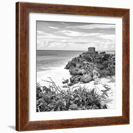 ¡Viva Mexico! Square Collection - Tulum Ruins along Caribbean Coastline IV-Philippe Hugonnard-Framed Photographic Print