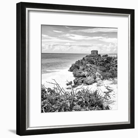 ¡Viva Mexico! Square Collection - Tulum Ruins along Caribbean Coastline IV-Philippe Hugonnard-Framed Photographic Print