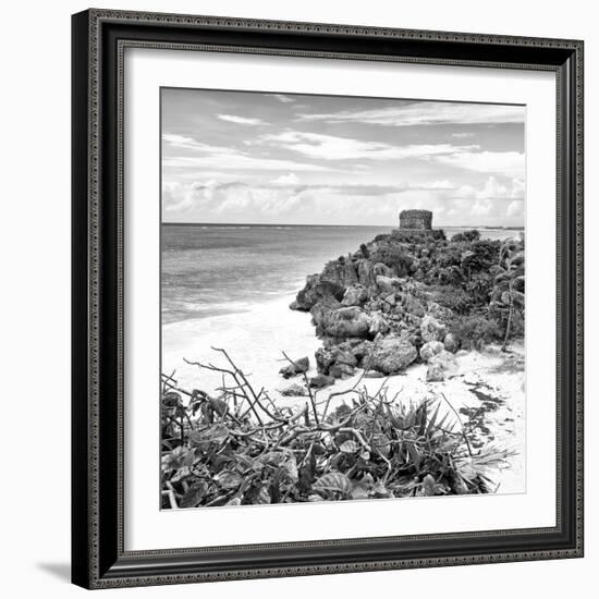 ¡Viva Mexico! Square Collection - Tulum Ruins along Caribbean Coastline IV-Philippe Hugonnard-Framed Photographic Print