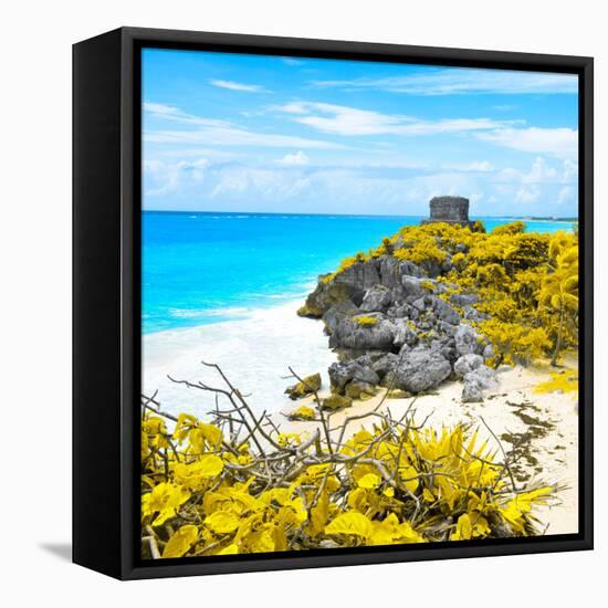 ¡Viva Mexico! Square Collection - Tulum Ruins along Caribbean Coastline V-Philippe Hugonnard-Framed Premier Image Canvas