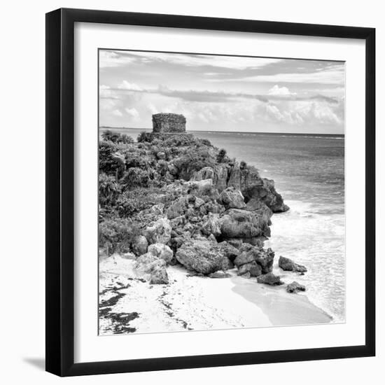 ¡Viva Mexico! Square Collection - Tulum Ruins along Caribbean Coastline VII-Philippe Hugonnard-Framed Photographic Print