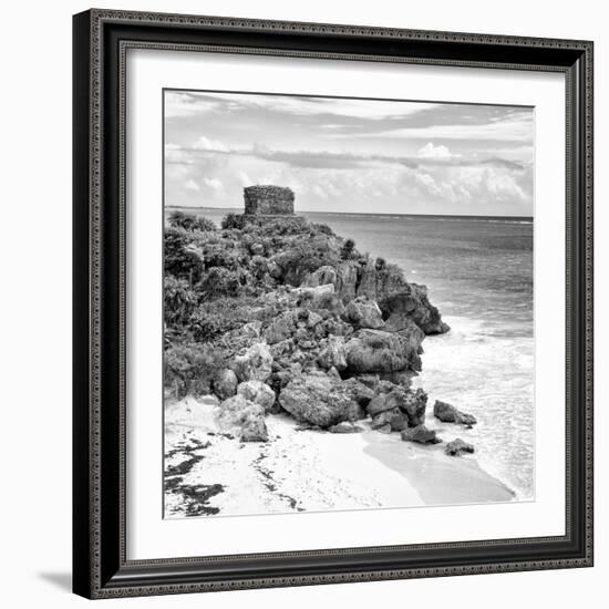 ¡Viva Mexico! Square Collection - Tulum Ruins along Caribbean Coastline VII-Philippe Hugonnard-Framed Photographic Print