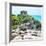 ¡Viva Mexico! Square Collection - Tulum Ruins along Caribbean Coastline with Iguana III-Philippe Hugonnard-Framed Photographic Print