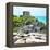 ¡Viva Mexico! Square Collection - Tulum Ruins along Caribbean Coastline with Iguana III-Philippe Hugonnard-Framed Premier Image Canvas