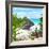 ¡Viva Mexico! Square Collection - Tulum Ruins along Caribbean Coastline with Iguana-Philippe Hugonnard-Framed Photographic Print