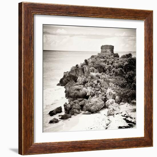 ¡Viva Mexico! Square Collection - Tulum Ruins along Caribbean Coastline X-Philippe Hugonnard-Framed Photographic Print