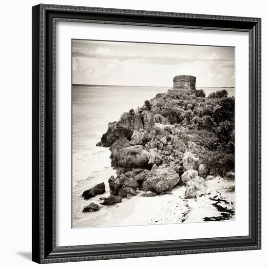 ¡Viva Mexico! Square Collection - Tulum Ruins along Caribbean Coastline X-Philippe Hugonnard-Framed Photographic Print