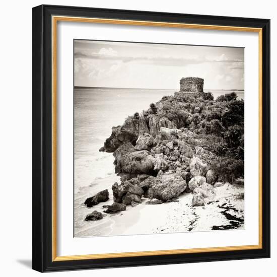 ¡Viva Mexico! Square Collection - Tulum Ruins along Caribbean Coastline X-Philippe Hugonnard-Framed Photographic Print