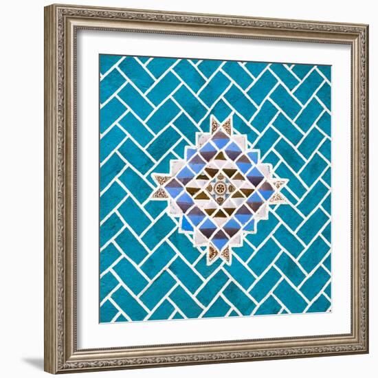 ¡Viva Mexico! Square Collection - Turquoise Mosaics-Philippe Hugonnard-Framed Photographic Print