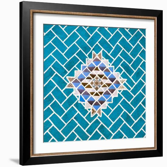 ¡Viva Mexico! Square Collection - Turquoise Mosaics-Philippe Hugonnard-Framed Photographic Print