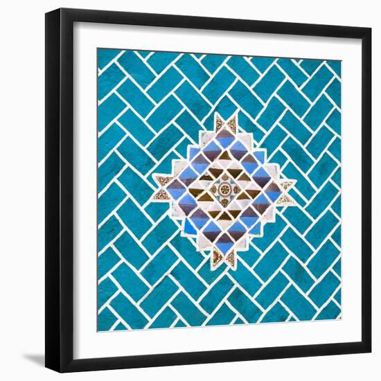 ¡Viva Mexico! Square Collection - Turquoise Mosaics-Philippe Hugonnard-Framed Photographic Print