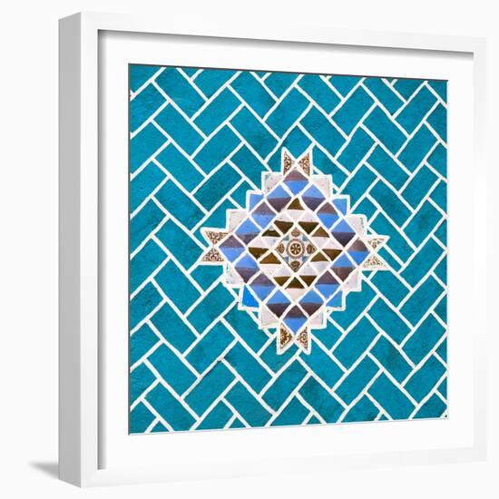 ¡Viva Mexico! Square Collection - Turquoise Mosaics-Philippe Hugonnard-Framed Photographic Print