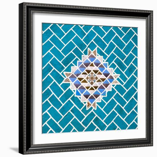 ¡Viva Mexico! Square Collection - Turquoise Mosaics-Philippe Hugonnard-Framed Photographic Print